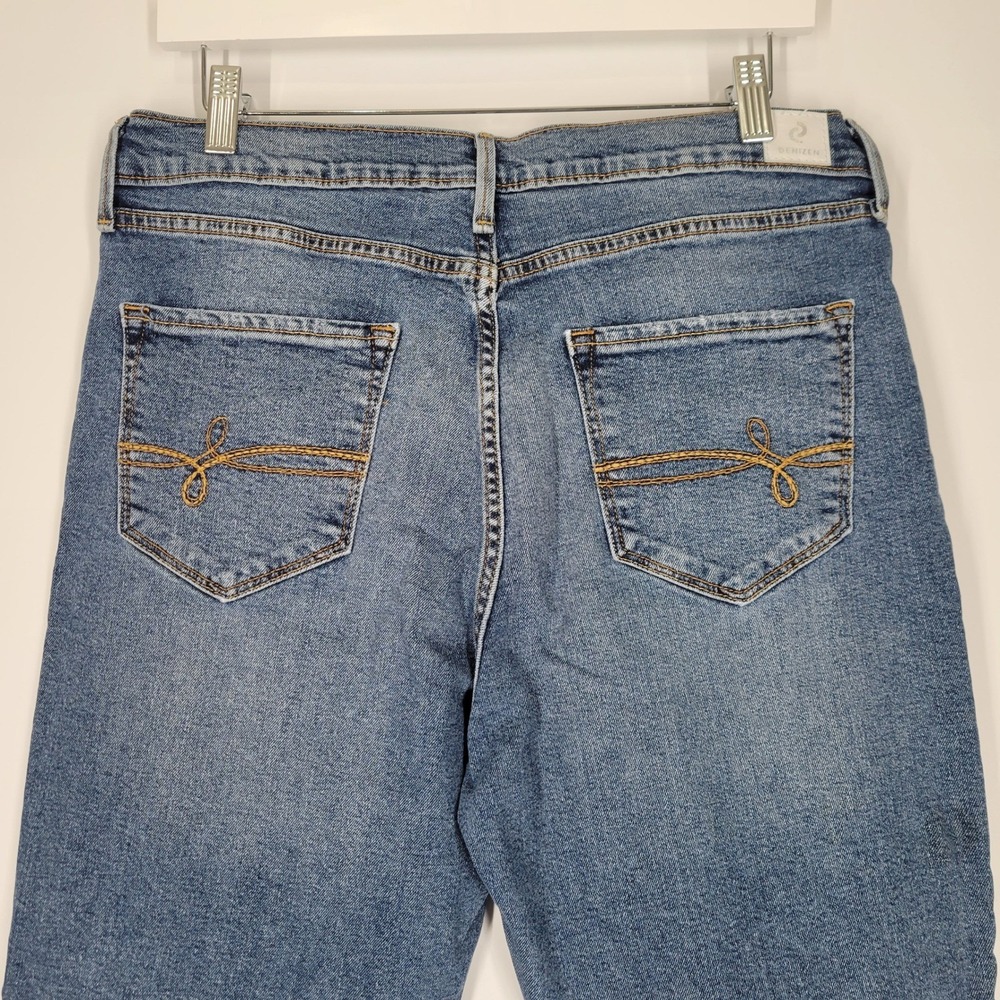 DENIZEN from Levi's Mom Jean Distressed Medium Wash Blue Denim Size 31 x 25 - Picture 7 of 11